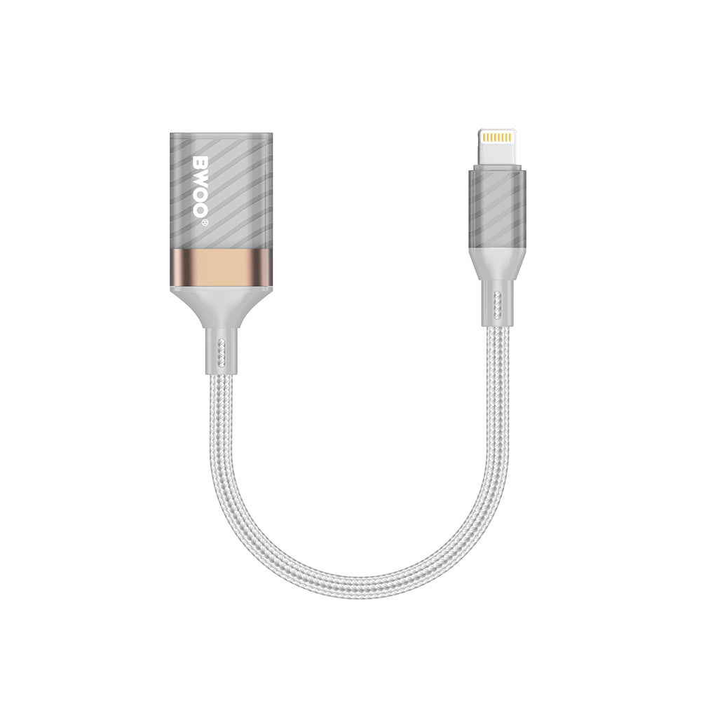 OTG Lightning - USB-A BWOO BZ70 Adapter, Gri