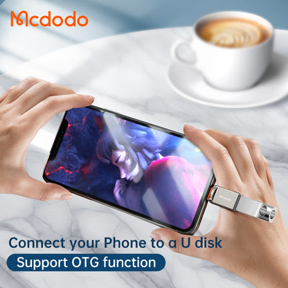 OTG Lightning - USB-A McDodo OT-8600 Adapter, Grijs