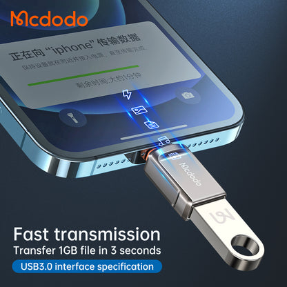 OTG Lightning - USB-A McDodo OT-8600 Adapter, Grijs