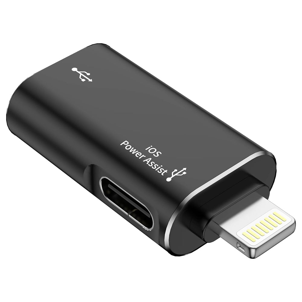 OTG Lightning - USB-A Techsuit A18 AluVoltX Adapter, Zwart