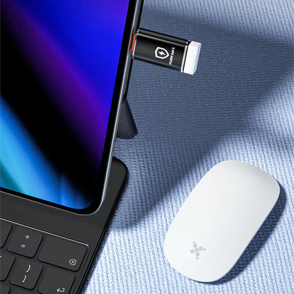 OTG Lightning - USB-A Techsuit A6 HyperPort Adapter, Zwart Oranje