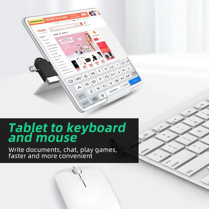 OTG-adapter microUSB / USB-C - USB-A Techsuit A16 TwoVoltX, Zwart