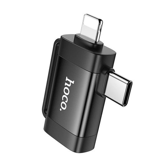 OTG Adapter USB-C / Lightning - USB-A HOCO UA31F, Zwart