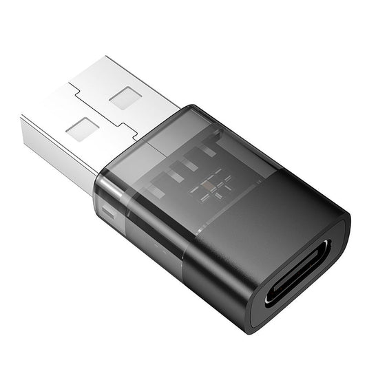 USB-C - USB-A Data en Oplaad Adapter HOCO UA36C, Zwart