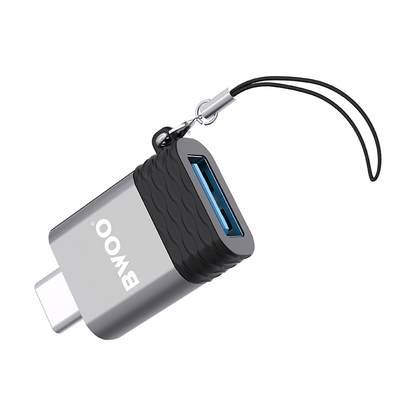 OTG-adapter USB-A - USB-C BWOO BZ-35, Grijs