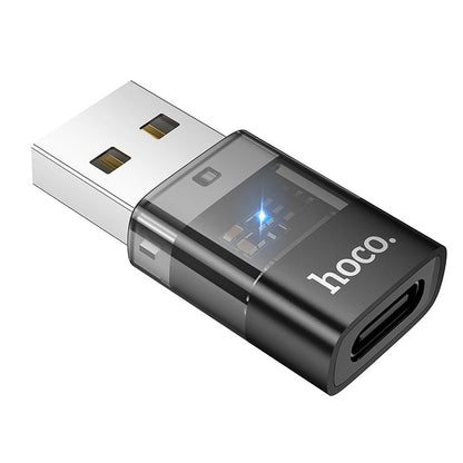 USB-C - USB-A Data en Oplaad Adapter HOCO UA36C, Zwart
