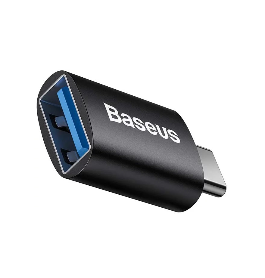 Baseus Ingenuity USB-C naar USB-A OTG-adapter, zwart 