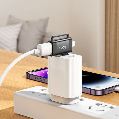 OTG Adapter USB-C / Lightning - USB-A HOCO UA31F, Zwart