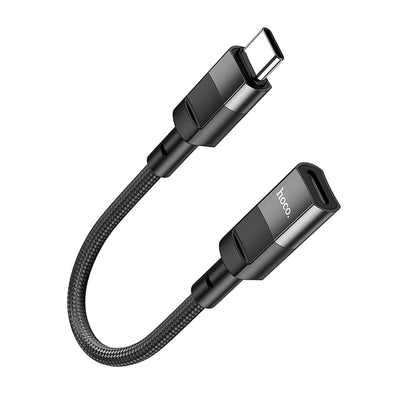 HOCO U107 Lightning - USB-C gegevens- en oplaadadapter, 0,1 m, zwart 