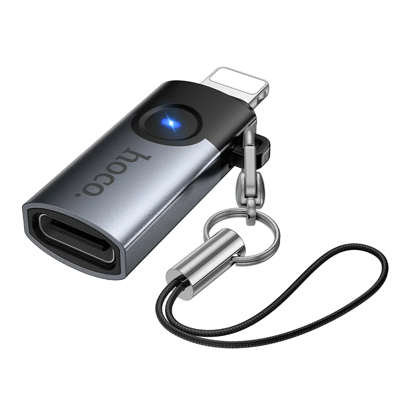 USB-C - Lightning Data- en Oplaadadapter HOCO UA46A, Grijs