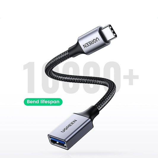 OTG-adapter USB-C - USB-A UGREEN US378 (70889), Grijs