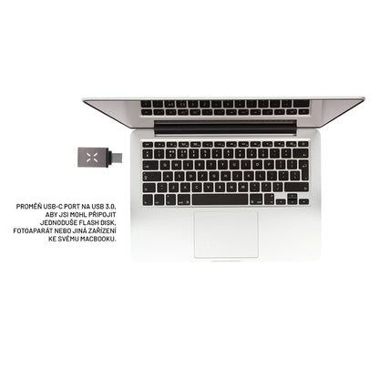 OTG Adapter USB-C - USB-A Fixed, Grijs