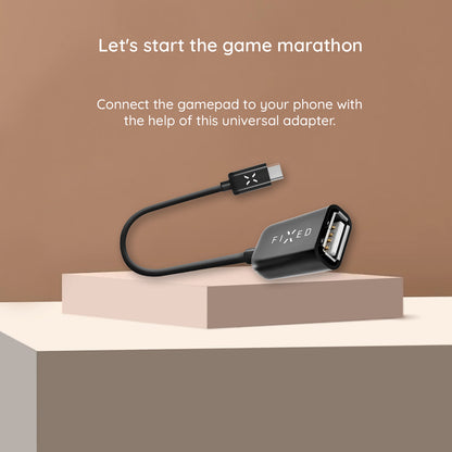 OTG Adapter USB-C - USB-A Fixed, Zwart
