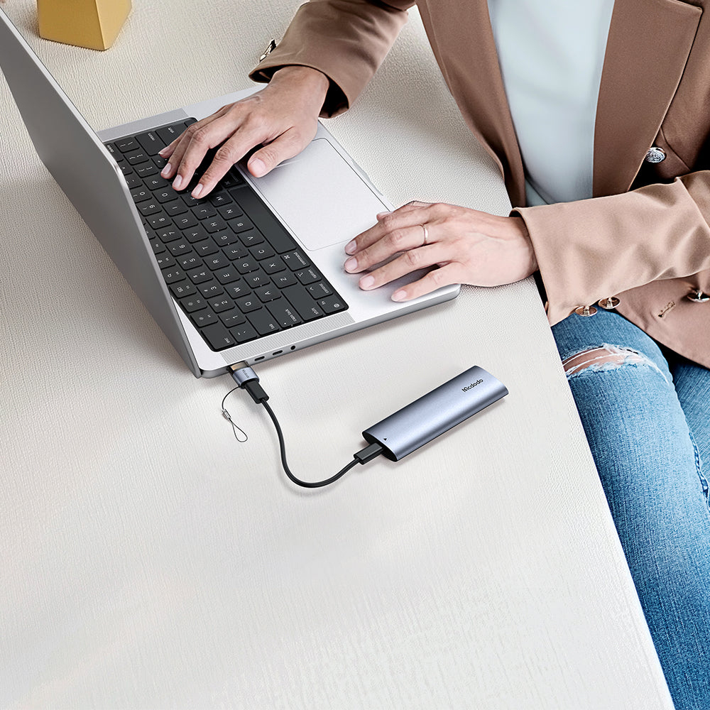 USB-C - USB-A McDodo OT-7580 Data- en Oplaadadapter, Zwart