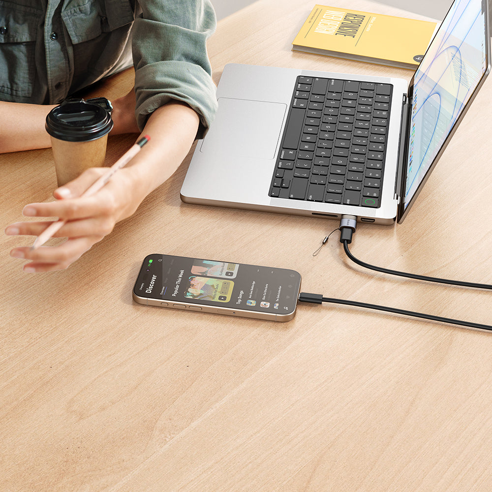 USB-C - USB-A McDodo OT-7580 Data- en Oplaadadapter, Zwart