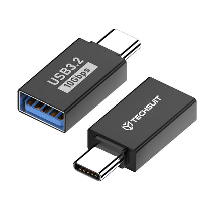 OTG Adapter USB-C - USB-A Techsuit A14 AluCoreX, Zwart