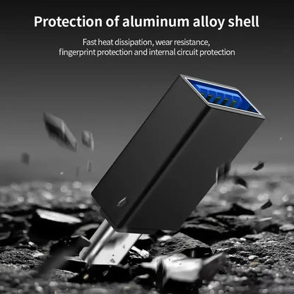 OTG Adapter USB-C - USB-A Techsuit A14 AluCoreX, Zwart