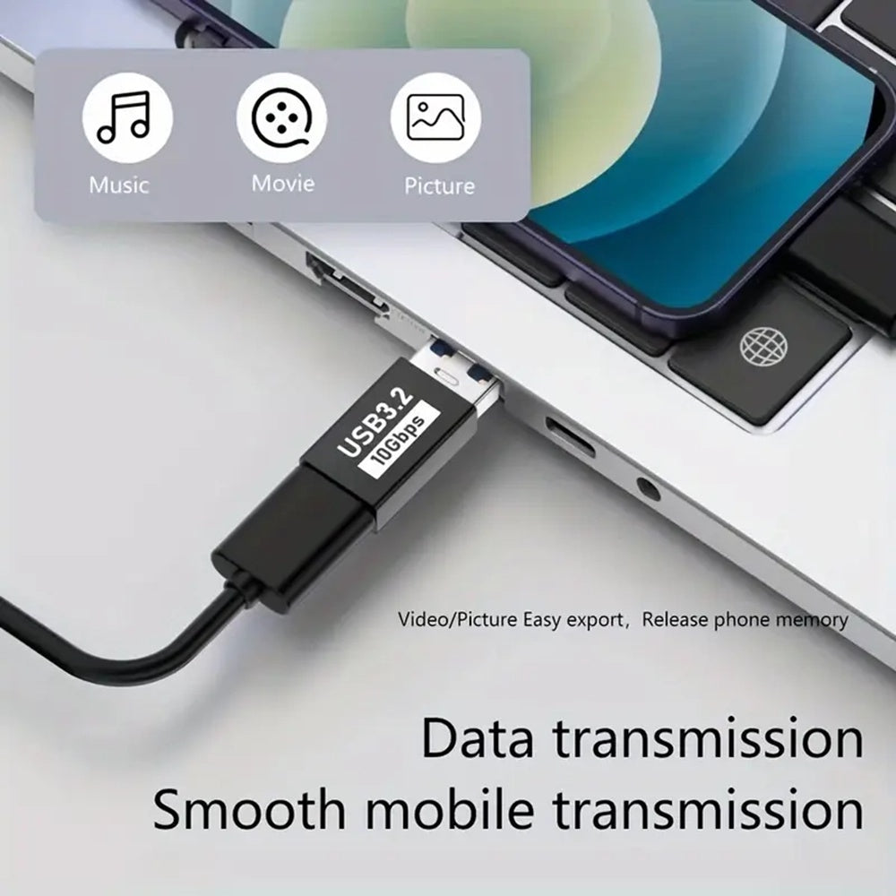 OTG Adapter USB-C - USB-A Techsuit A14 AluCoreX, Zwart