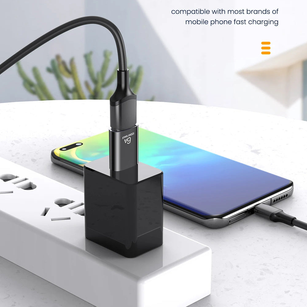 OTG Adapter USB-C - USB-A Techsuit A2 HyperPort, Zwart Oranje