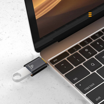OTG Adapter USB-C - USB-A Techsuit A2 HyperPort, Zwart Oranje