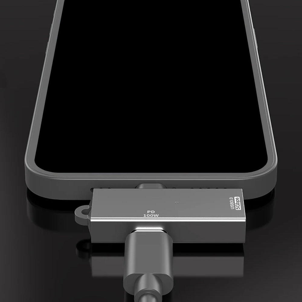 OTG USB-C to USB-A Adapter Techsuit A21, Gray