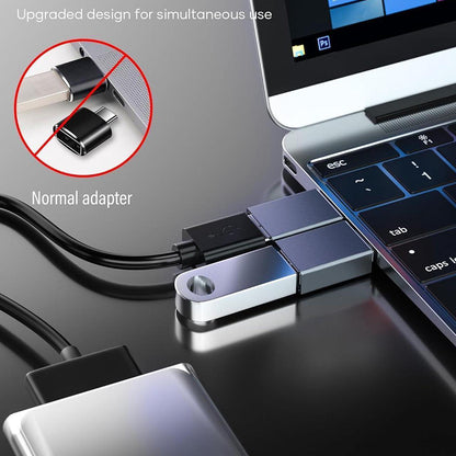 OTG Adapter USB-C - USB-A Techsuit A8 SlateVolt, Grijs