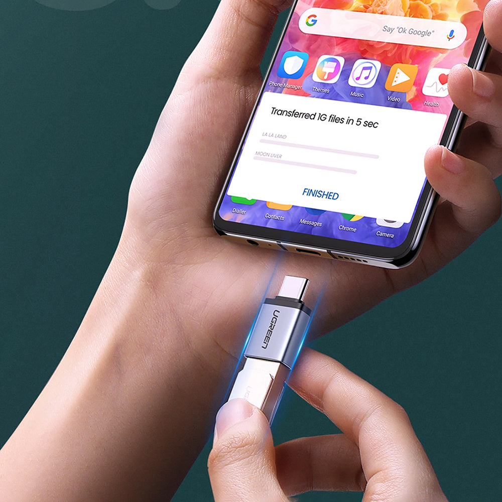 OTG USB-C to USB-A Adapter UGREEN US270 (50283), Gray