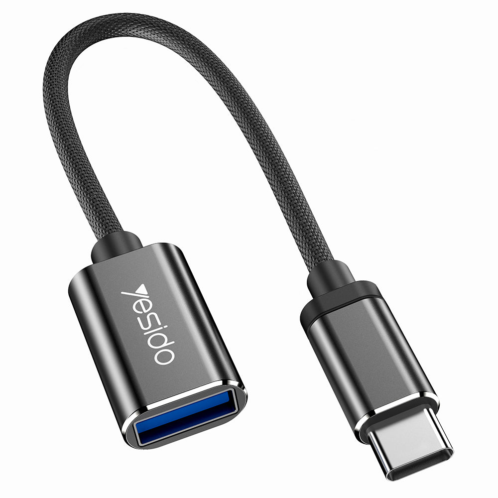 OTG Adapter USB-C - USB-A Yesido GS01, Zwart