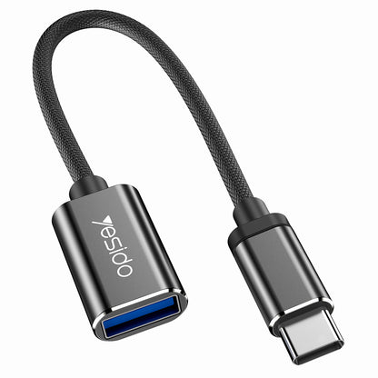 OTG Adapter USB-C - USB-A Yesido GS01, Zwart