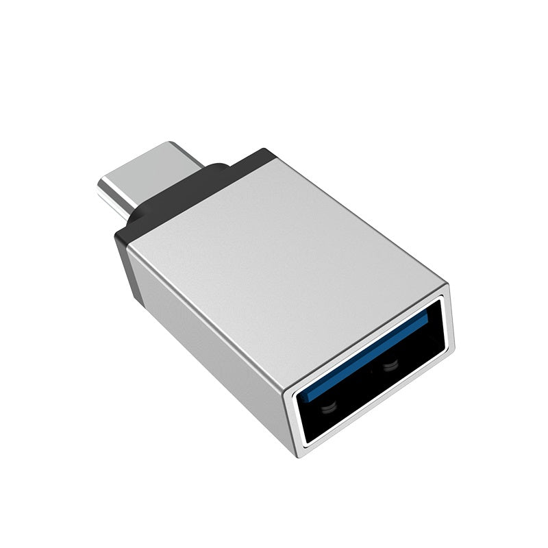 OTG USB-A - USB-C adapter Borofone BV3, Zilver