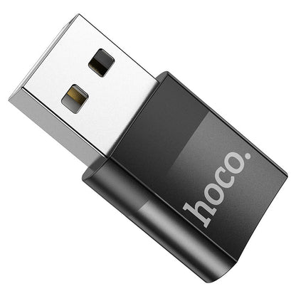 HOCO UA17 USB-C - USB-A Data and Charging Adapter, Black