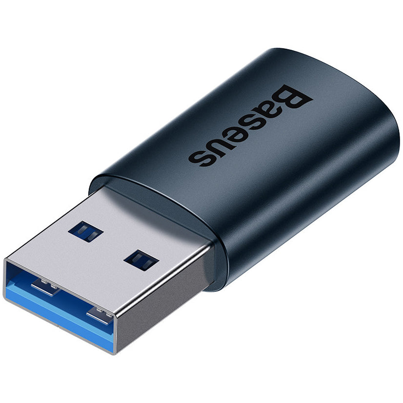 Baseus Ingenuity USB-C - USB-A data- en oplaadadapter, blauw ZJJQ000103