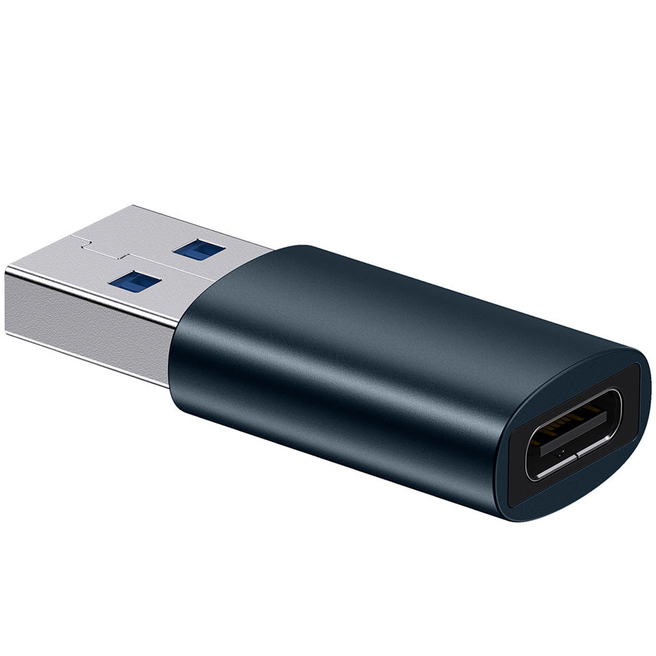 Baseus Ingenuity USB-C - USB-A data- en oplaadadapter, blauw ZJJQ000103