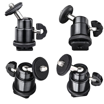 Cold Shoe-adapter - 1/4 inch Techsuit BH-2, Zwart