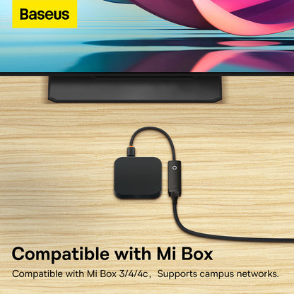 Baseus Lite Netwerkadapter, USB-C - RJ45, Zwart WKQXX000301 