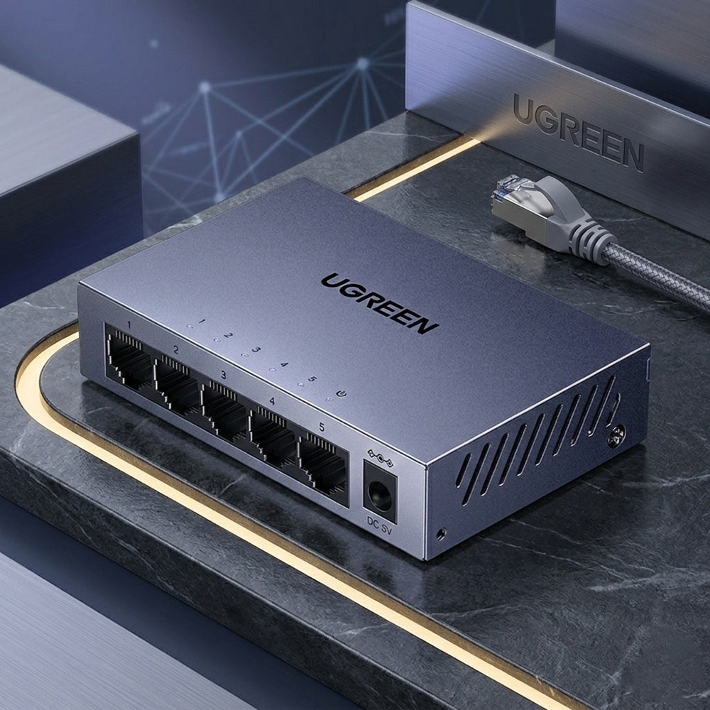 UGREEN CM933 Netwerkswitch (65956EU), 5 x RJ45, Zwart
