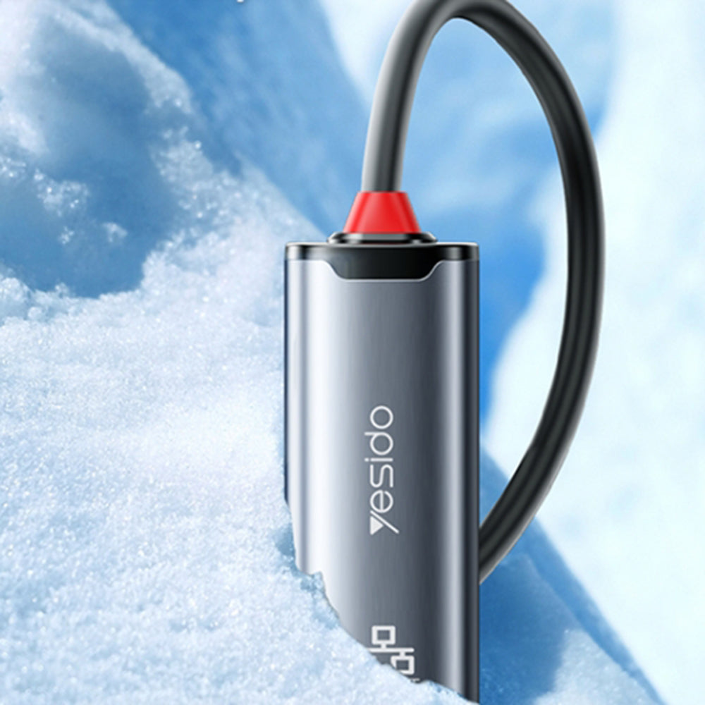 Netwerkadapter Yesido HB26, RJ45, USB / USB-C, Grijs