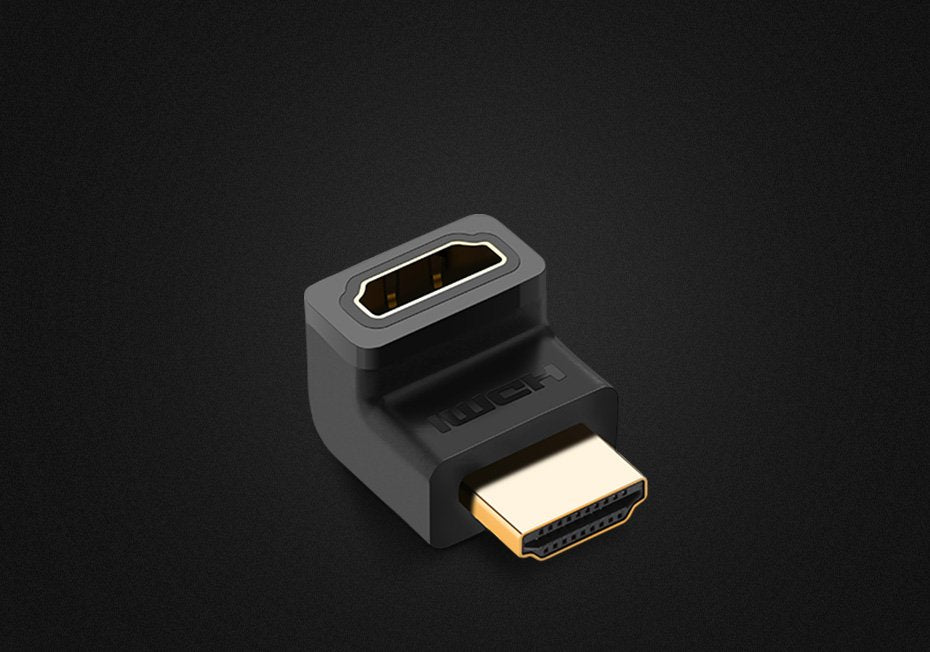 UGREEN Angled Video Adapter, HDMI - HDMI, 4K, Zwart