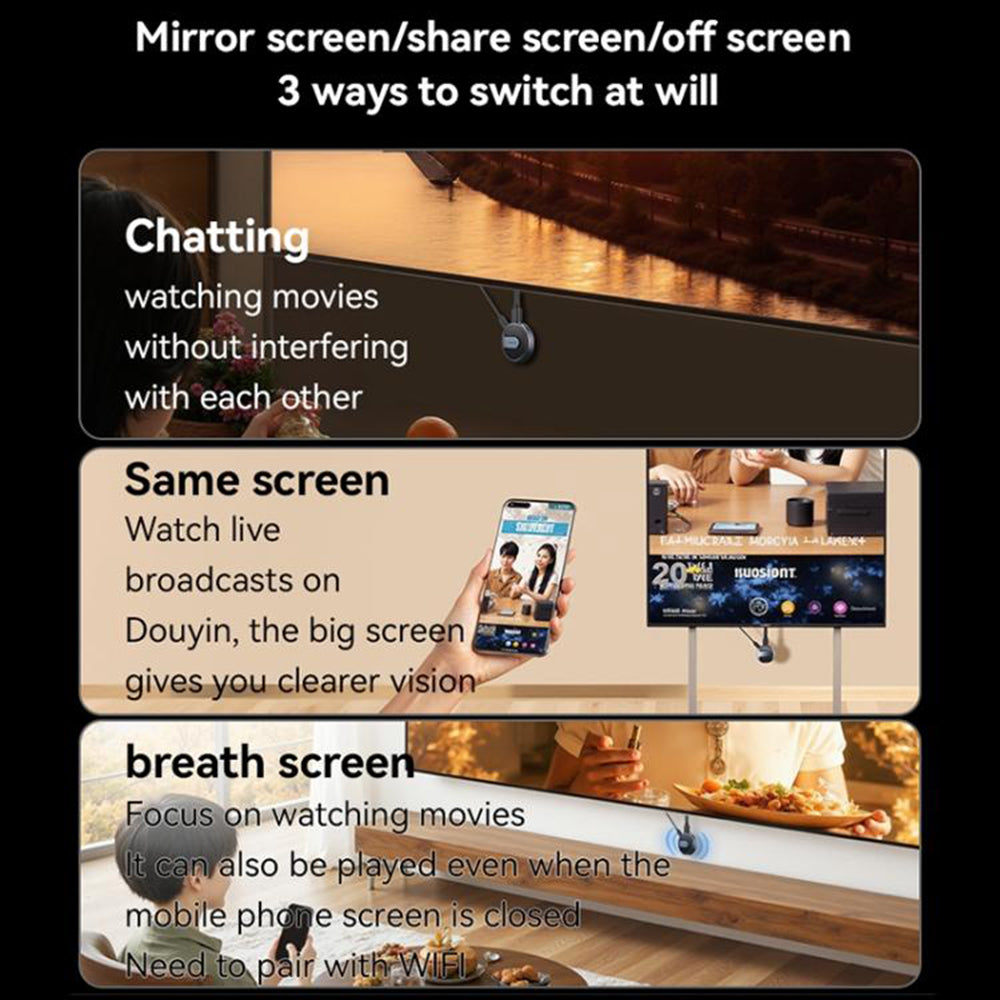 Draadloze Multimedia Adapter Yesido TV15, Grijs