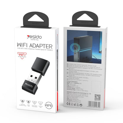 Draadloze Adapter Yesido WP10, 150Mbps, Zwart