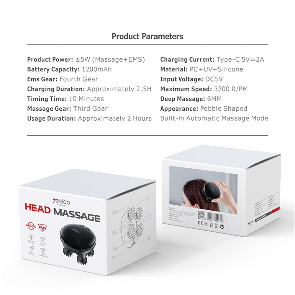 Yesido MG04 Scalp Massage Device, Black