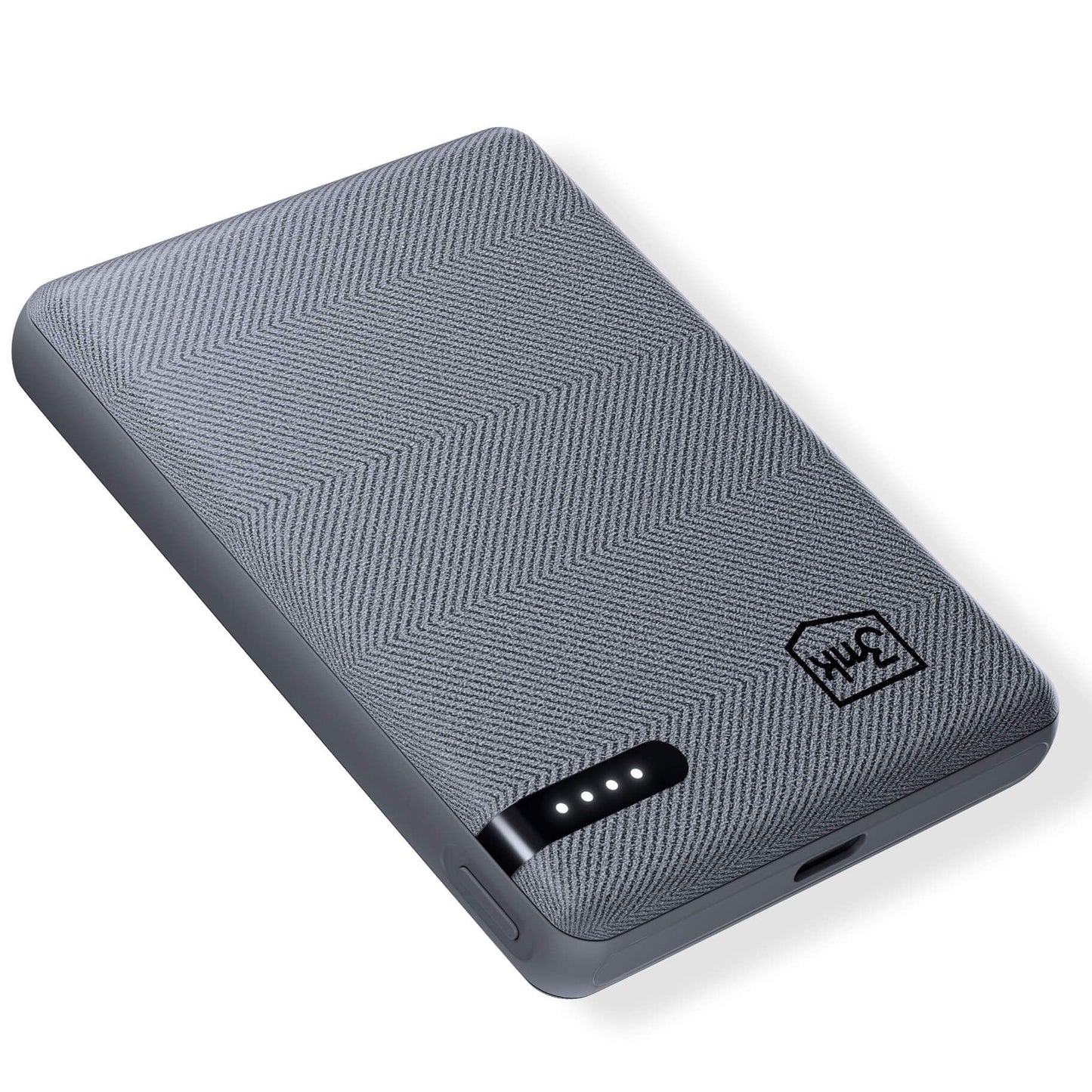 Externe Batterij 3MK Pocket, 5000mAh, 12W, 1 x USB-C, Grijs