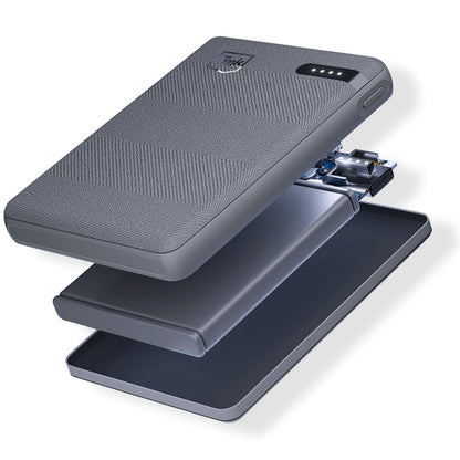 Externe Batterij 3MK Pocket, 5000mAh, 12W, 1 x USB-C, Grijs