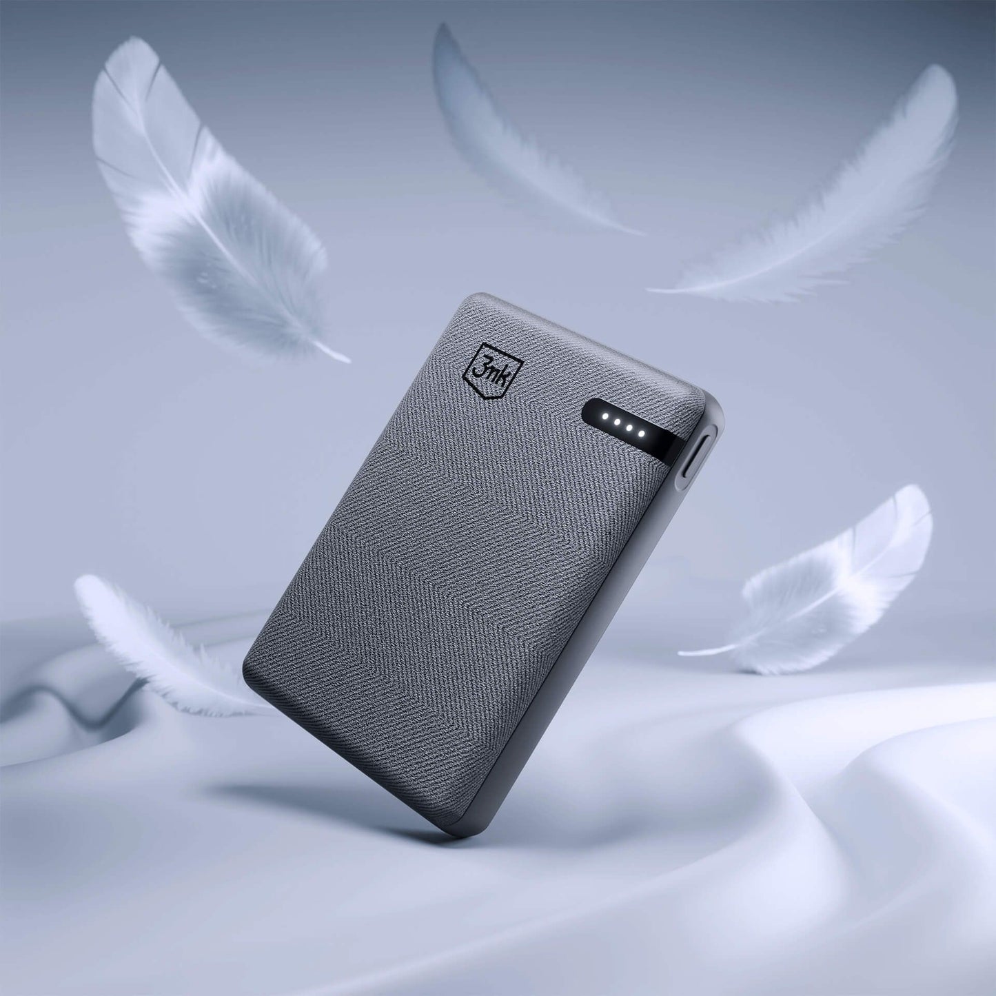 Externe Batterij 3MK Pocket, 5000mAh, 12W, 1 x USB-C, Grijs
