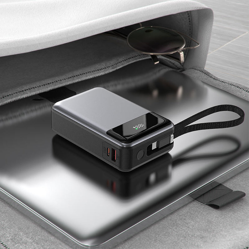 Externe Batterij Acefast M21, 20000mAh, 65W, QC + PD, 1 x USB-A - 2 x USB-C, Zwart