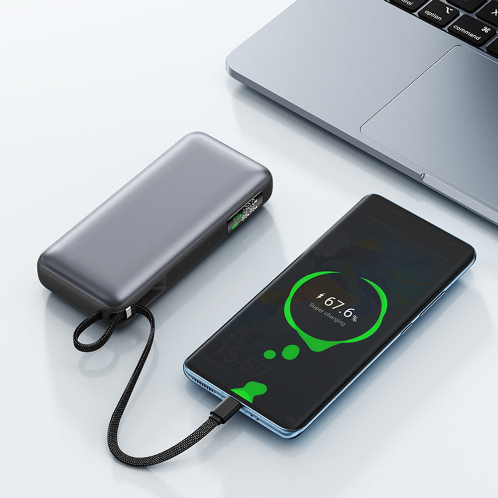 Externe Batterij Acefast M22, 20000mAh, 130W, QC + PD, 1 x USB-A - 2 x USB-C, Zwart