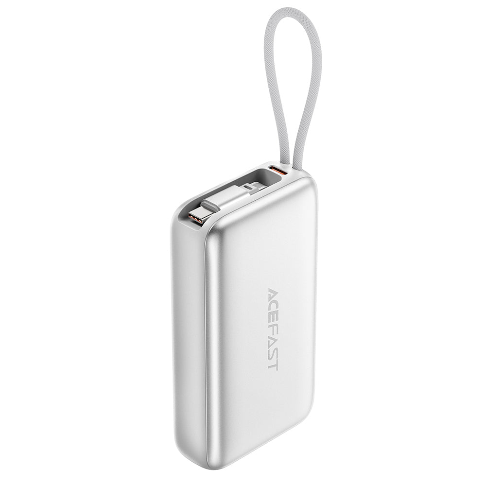 Externe Batterij Acefast M32, 10000mAh, 35W, PD, 2 x USB-C, Zilverkleurig
