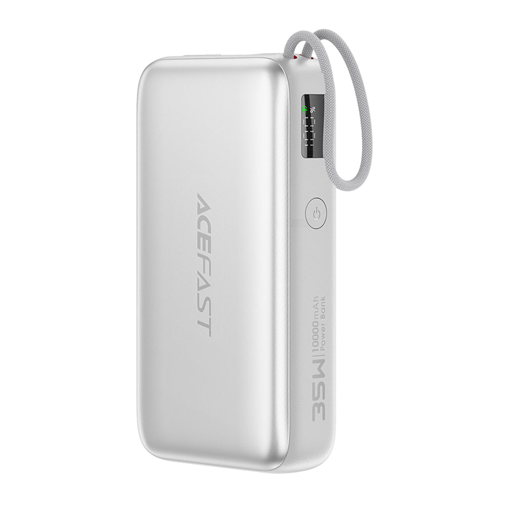 Externe Batterij Acefast M32, 10000mAh, 35W, PD, 2 x USB-C, Zilverkleurig