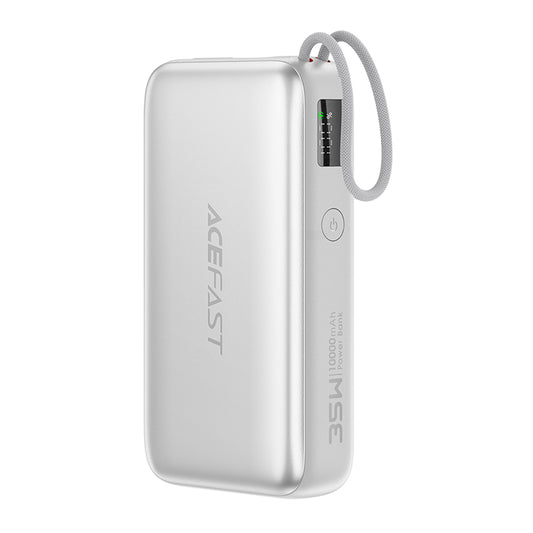 Externe Batterij Acefast M32, 10000mAh, 35W, PD, 2 x USB-C, Zilverkleurig