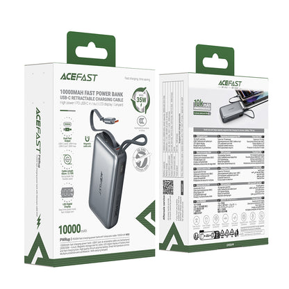 Externe Batterij Acefast M32, 10000mAh, 35W, PD, 2 x USB-C, Grijs